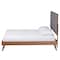 Baxton Studio Dericia Classic and Traditional Grey Fabric and Walnut Brown Finished Wood King Size Platform Bed 237-12639-9409-ZORO - alternate 5